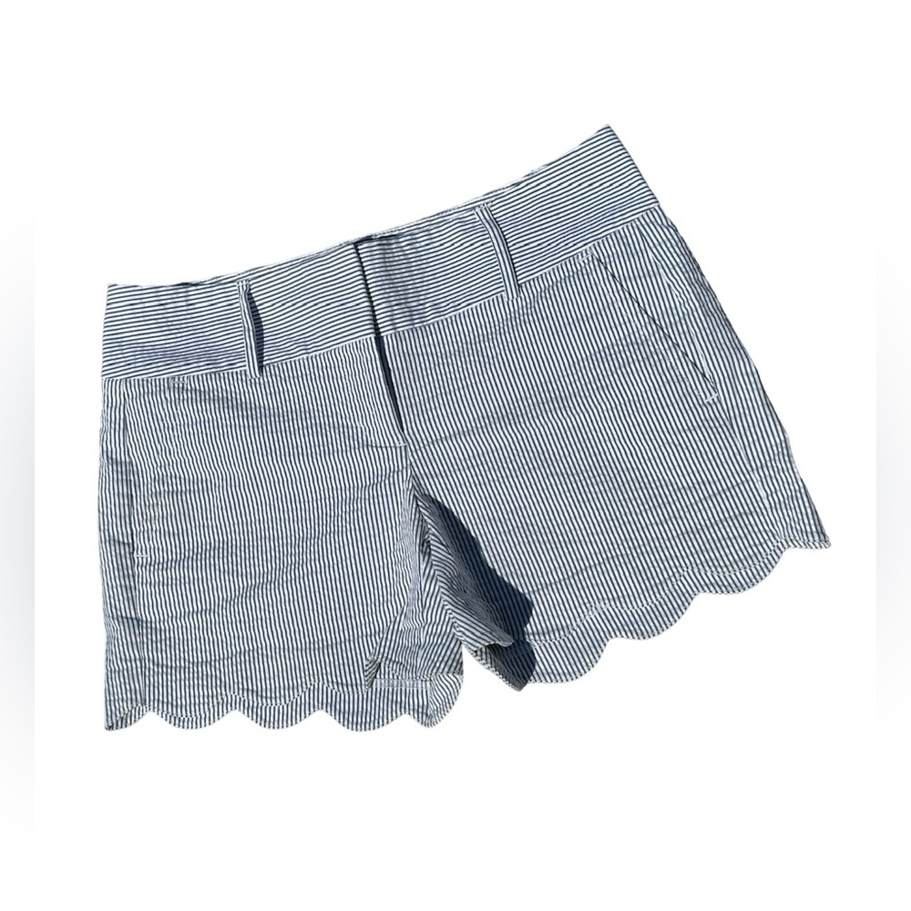 Ann Taylor Scalloped Edge Shorts - Navy & White